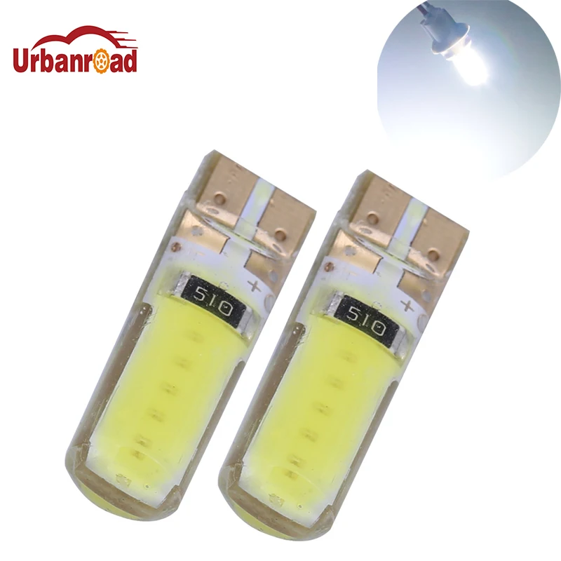Urbanroad 2 шт./лот T10 w5w 194 COB светодиоды с Canbus 12V t10 Светодиодные лампочки белый салон для автомобиля для чтения световая сигнальная лампа лампочка