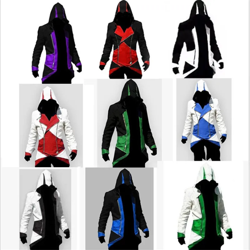 Куртка Красный чёрный костюм для косплея игры COS ласточкин хвост Коннор Хэллоуин