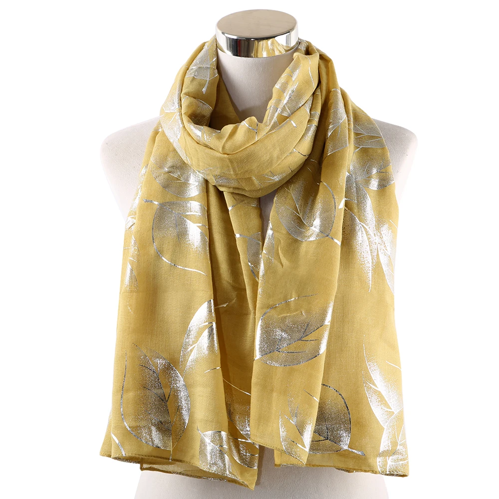 Winfox модный желтый блестящий Блестящий шарф женский Фольга Золотая серебряная