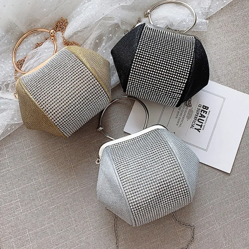 Новая яркая сумка-мессенджер с бриллиантами вечерняя сумочка сумка цепочкой |