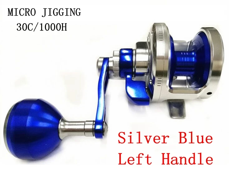 Черный KARASU carrete de Carga lenta carrete MICRO JIGGING carrete 30C/1000 H carrete de pesca 12 кг MAX DRAG fishing weel bait casing - Цвет: Черный