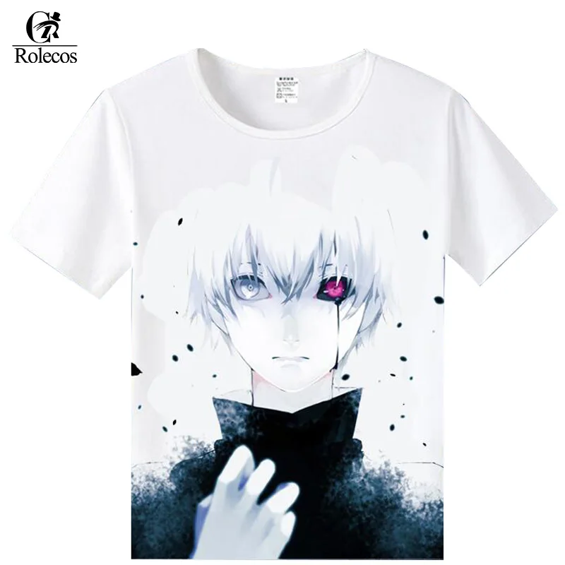 Классический японский аниме костюм Rolecos Tokyo Ghoul футболка для косплея канеки Кен