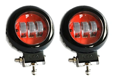 2pcs Red Round Yait 30 Вт квадратный прожектор Светодиодный светильник для автомобиля внедорожный 4x4 ATV тягач внедорожник 30 Вт Светодиодный светильник 12 24 В - Цвет: 2pcs Red Round