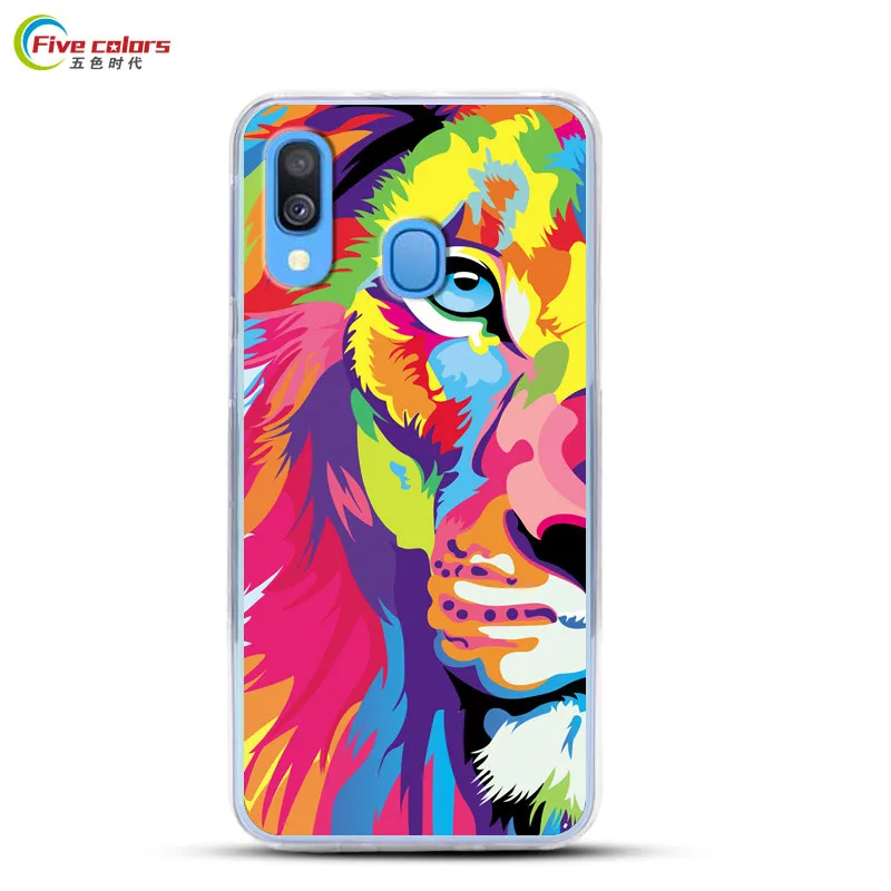 Модный окрашенный силиконовый Ударопрочный Мягкий ТПУ 5 9 &quotдля Samsung Galaxy A40 чехол