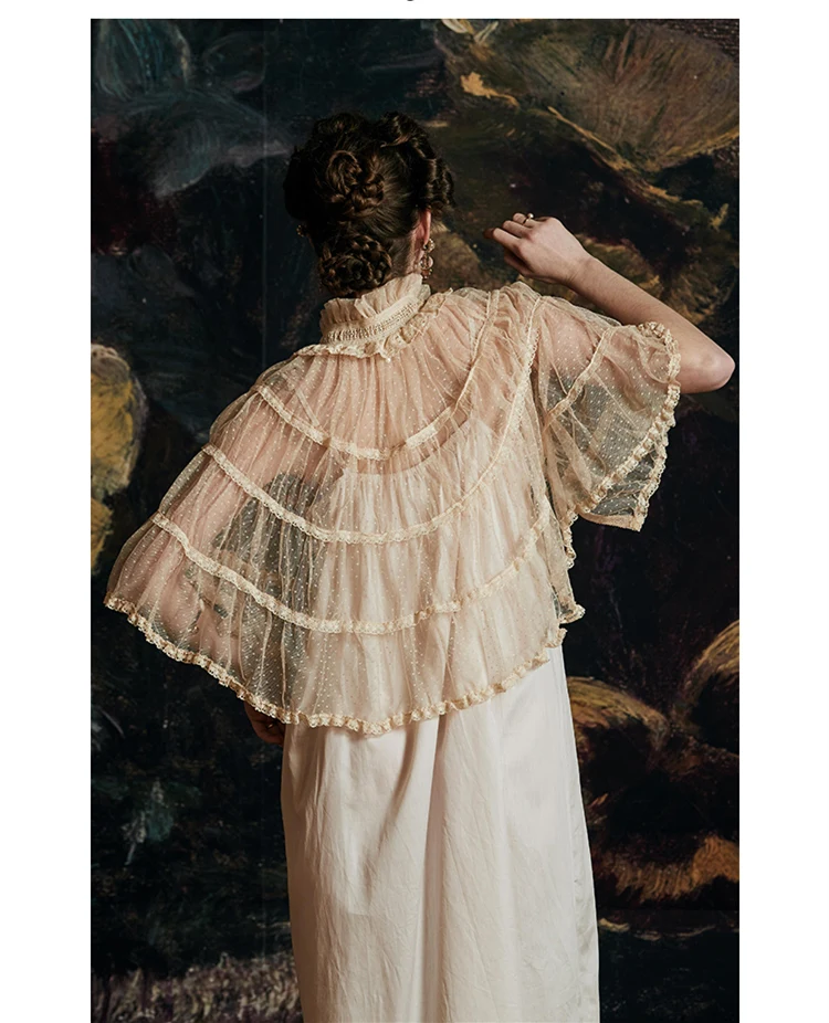 Роскошная Пижама Женская шаль накидка летняя кружевная в стиле ретро|Халаты| |