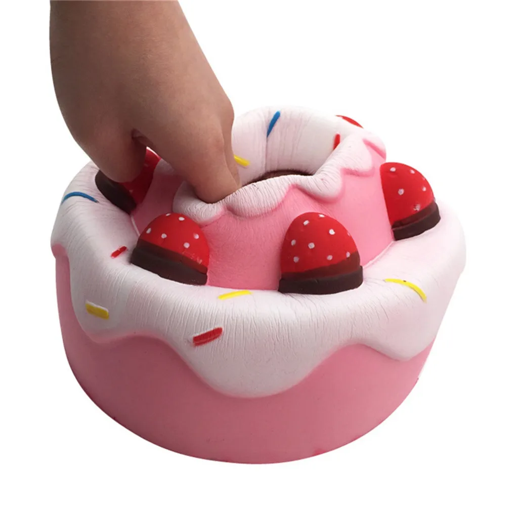 Сквиши Kawaii супер клубничный торт игрушка медленно Восстанавливающий форму крем
