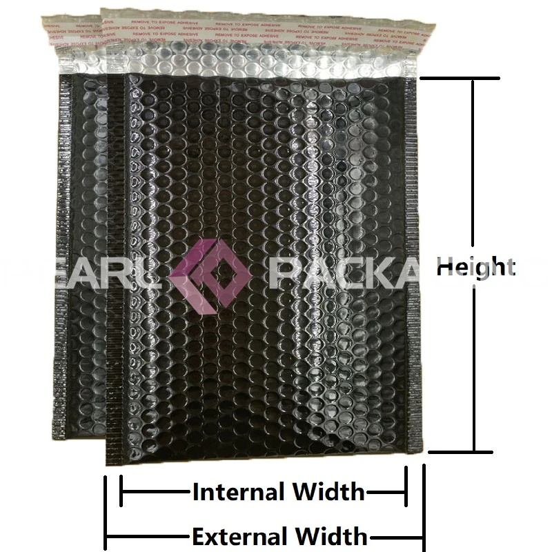 50pcs Glossy Black Bubble Mailer Padded Mailing Bag for Protection | Дом и сад