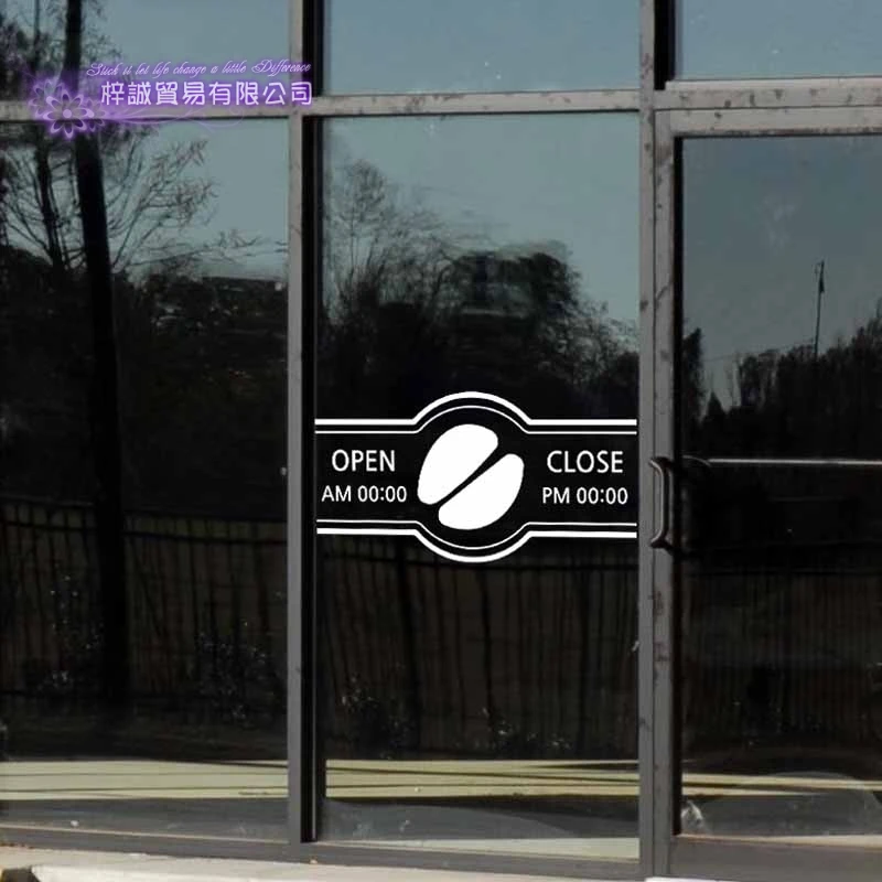 Виниловая наклейка на часы в деловом магазине Настенный декор переводная