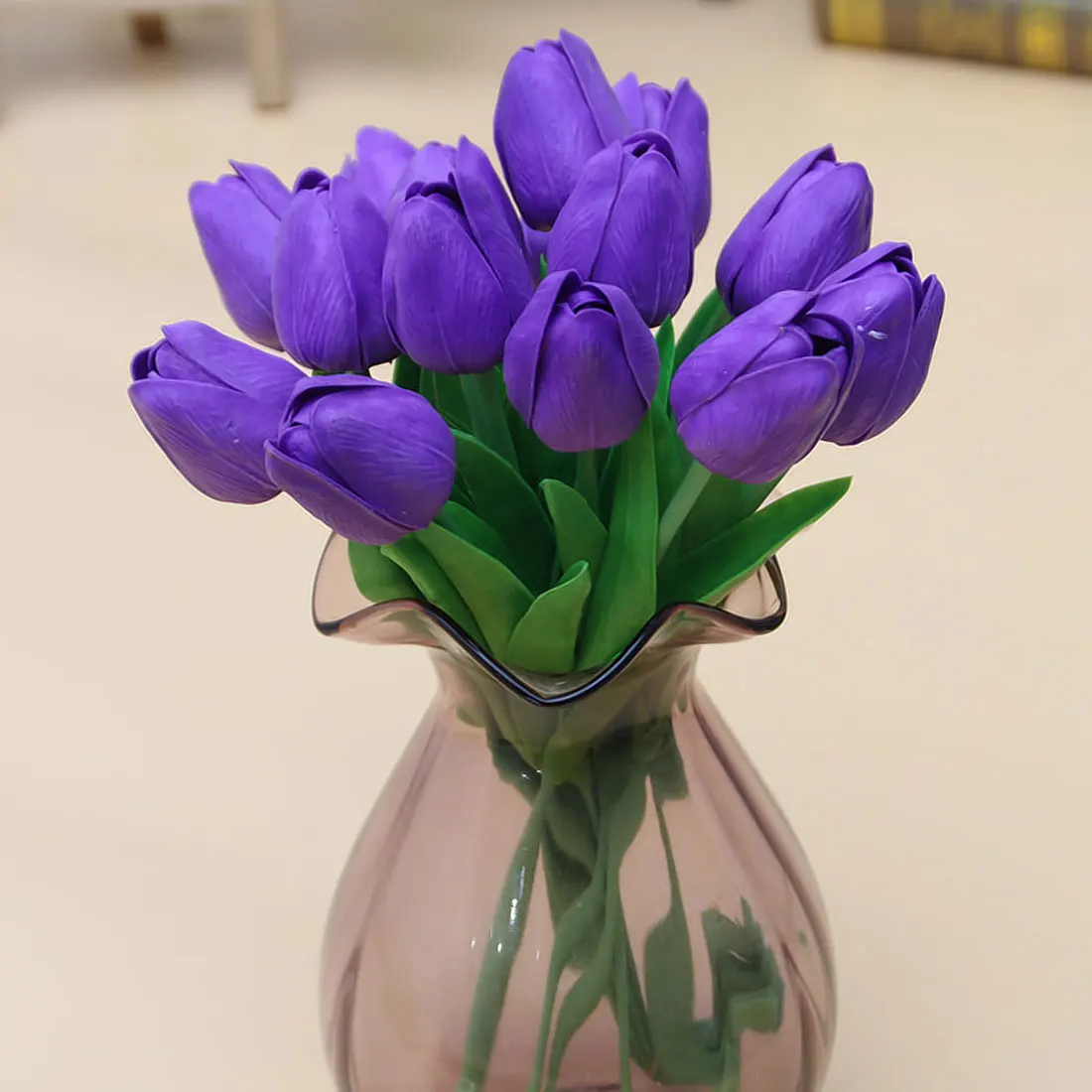 Искусственный шелк воздуходувки PU Тюльпан Flower Настоящее прикосновение