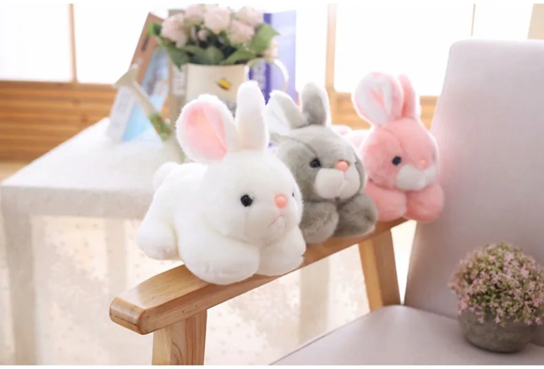 15 см/20 см Kawaii милый розовый кролик животные кролики Мягкие Плюшевые Игрушки для маленьких девочек Подарки на день рождения