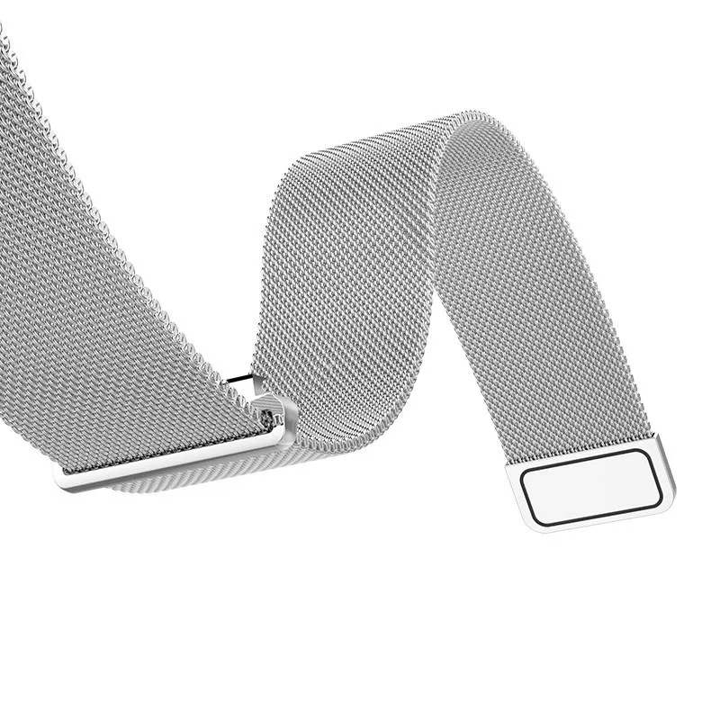 Нержавеющая сталь Milanese Loop Металла Смарт-часы ремешок для галечный время круглые часы magetic Синтетическое закрытие волос Миланского группа спортивный ремешок