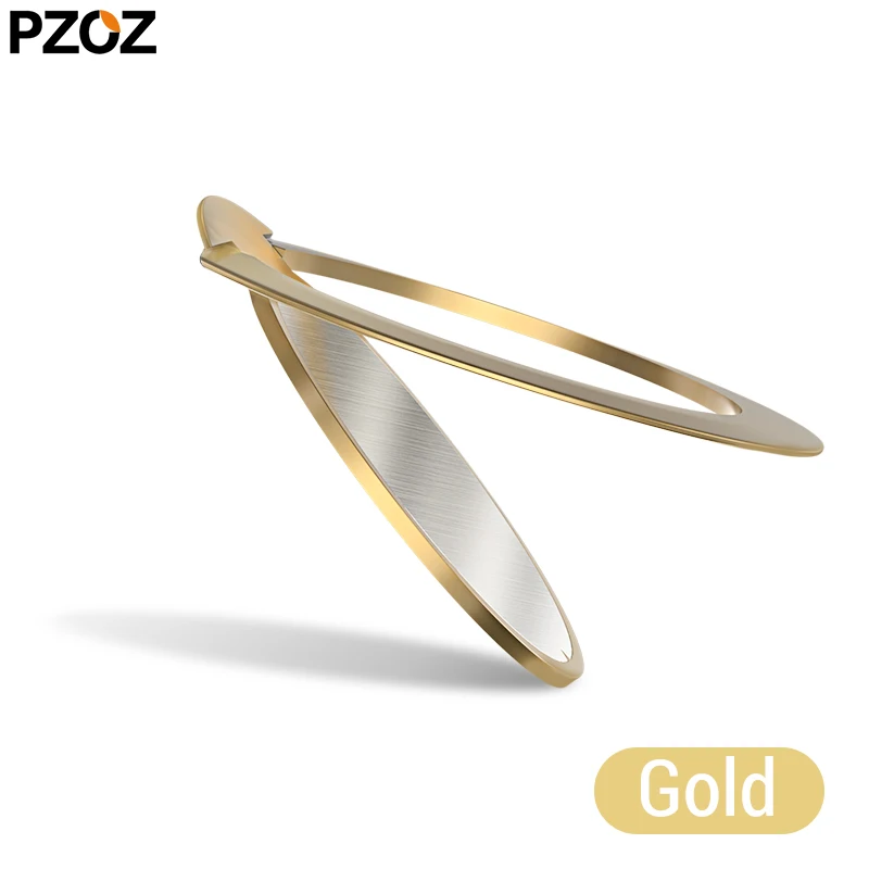 Gold PZOZ Держатель для пальца для iphone 7 8 X XS Max Xr 360 градусов подставка Подставка для телефона для Redmi note 7 держатель для телефона магнитный держатель Аксессуары универсальный держатель кольцо для телефона - Цвет: Gold