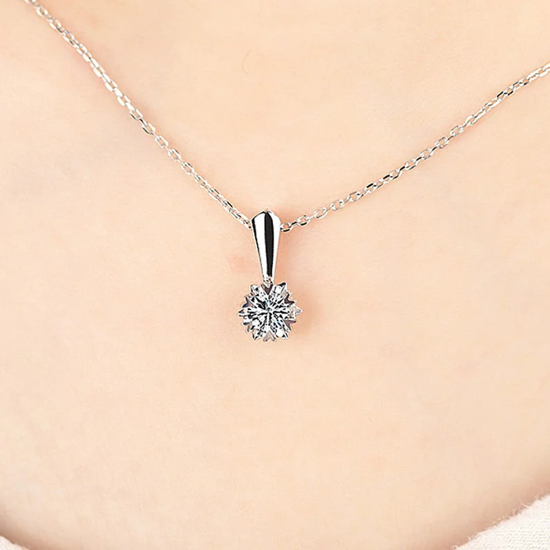 Женская подвеска из белого золота 18 К 0 3 карат | Украшения и аксессуары