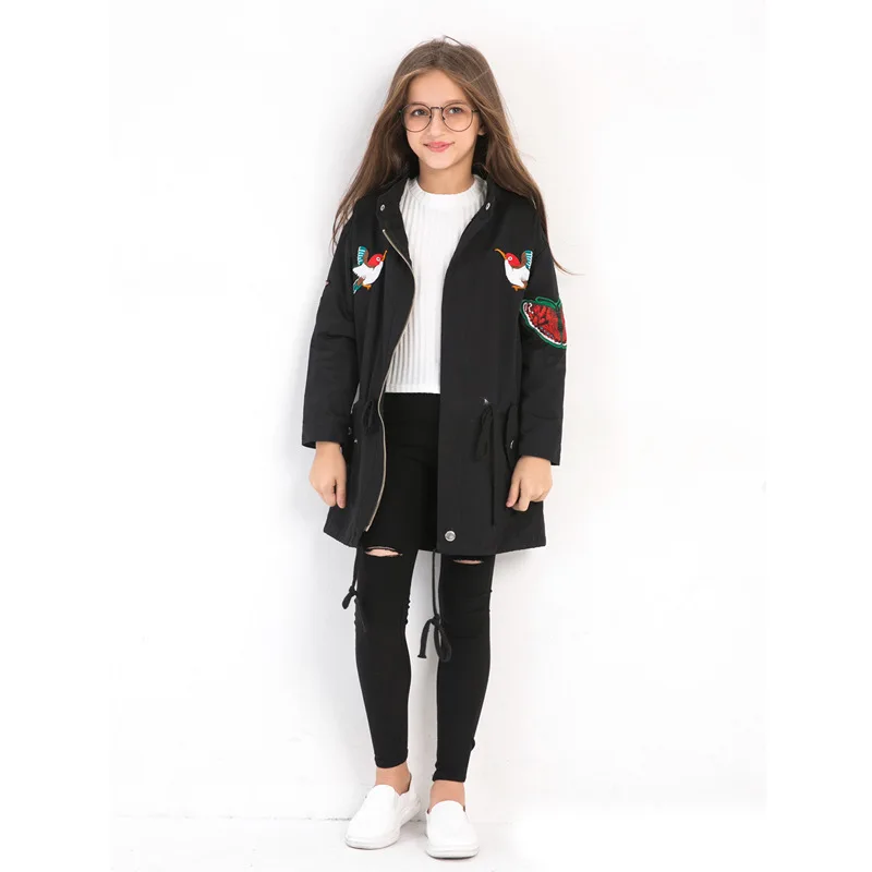 Детская одежда куртка зимняя Осенняя ветровка для девочек пальто верхняя на