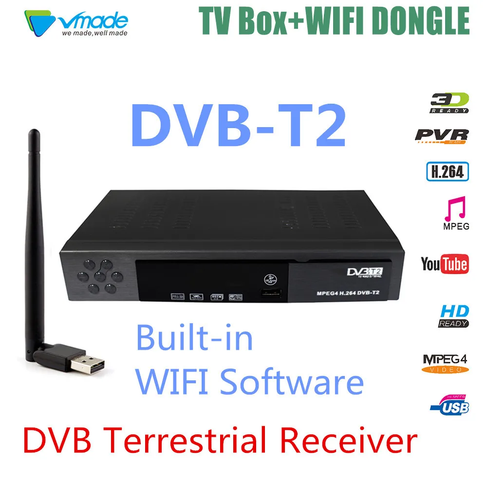DVB T2 наземный ресивер Поддержка Newcamd iks FTA satelital H.264/MPEG-4 для Европы России с USB wifi7601 телеприставка