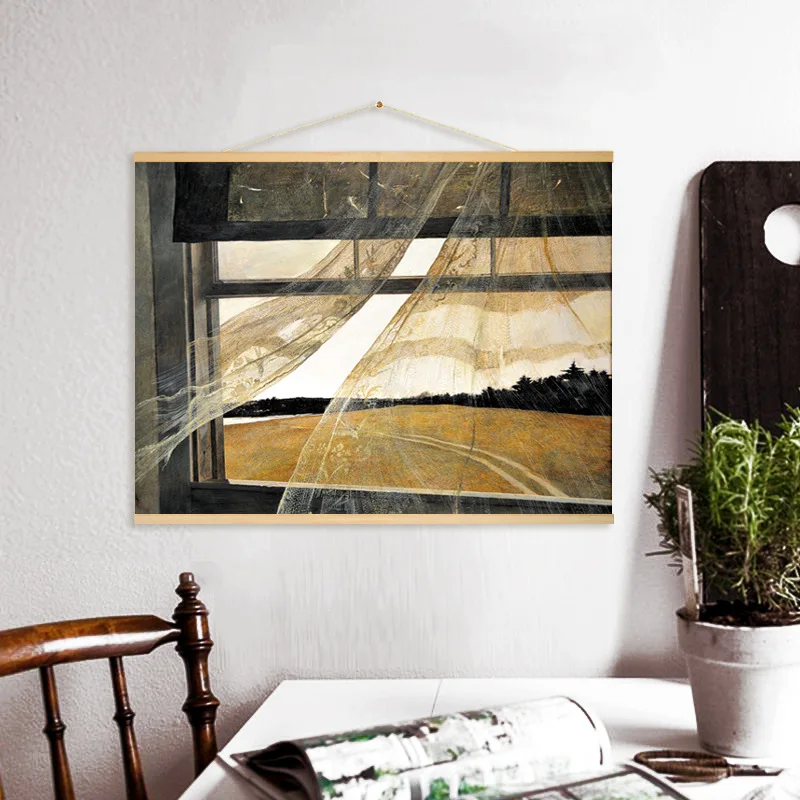 Andrew Wyeth работает висячая прокрутка живопись холст печать стены Искусство настенные картины для гостиной скандинавские украшения дома Винтаж