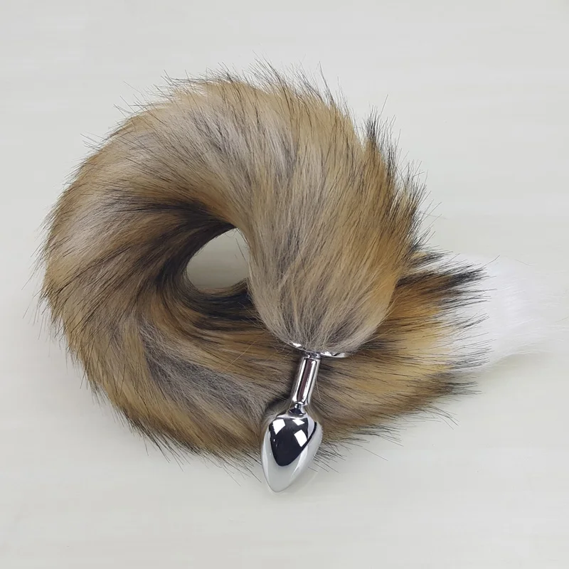 Длинный анальный хвост с белой лисицей аксессуары для женщин и мужчин анальная