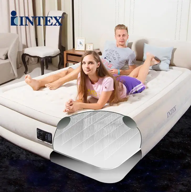Поставка INTEX новая линия Тяговая структура надувная кровать двойной надувной
