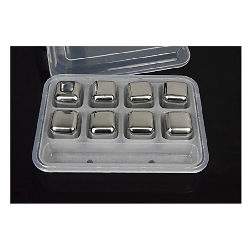 4/6/8pcs/lot Stainless Steel Whisky Magic Ice Cube Beer/Vodga/Cocktail Cooler Chilled Drinks Cooling Stone Supplies Bar Tool | Дом и сад