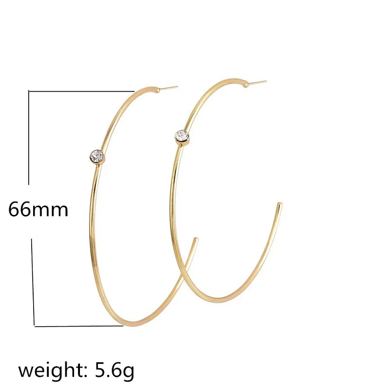 Simple crystal Earrings For Women Gold/Bohemian/Star/Circle/Korean Female hoop Earring Gifts Accessories | Украшения и аксессуары - Фото №1
