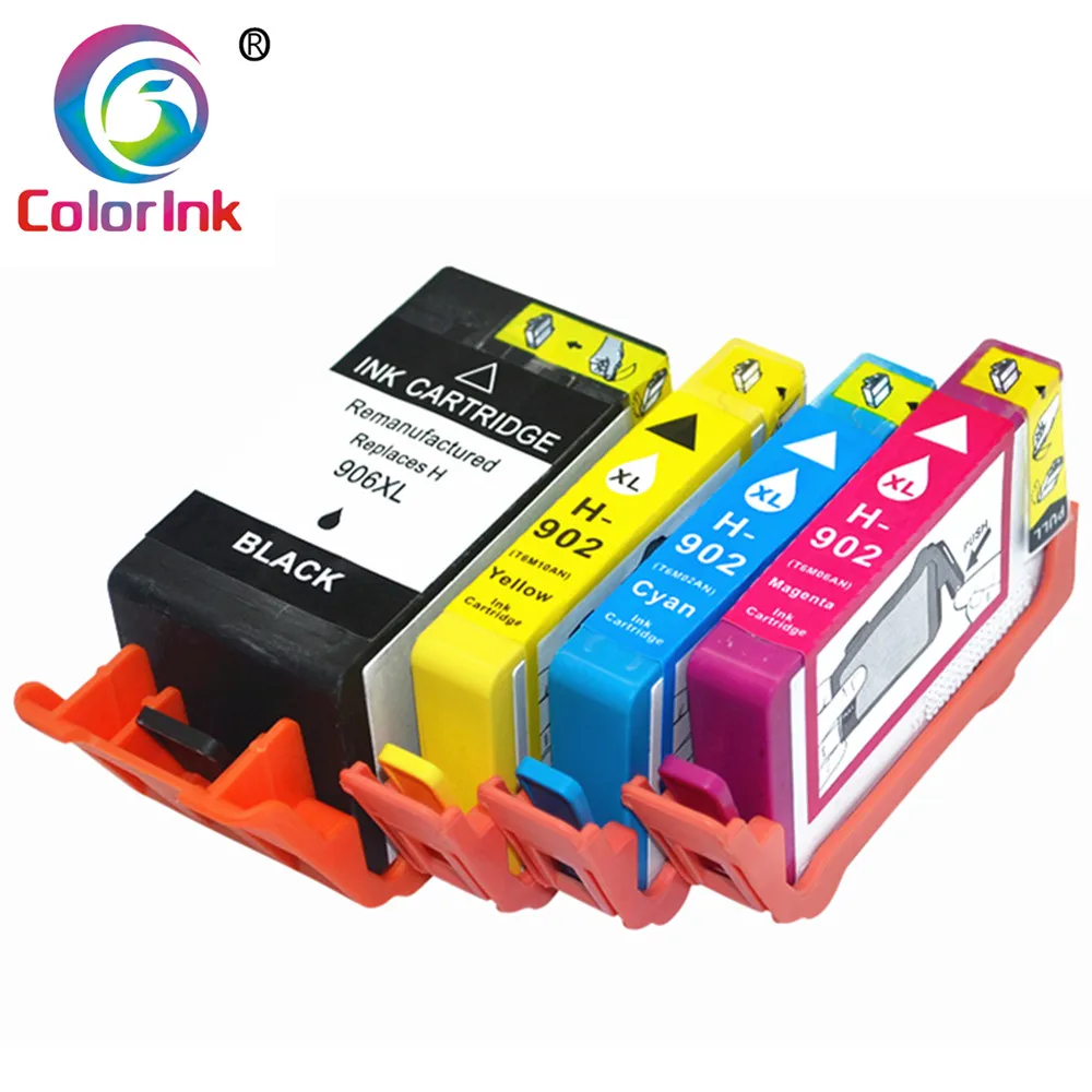 Цветной чернильный картридж 902XL 906XL для HP 902 XL 906 Officejet 6954 6960 6961 6963 6964 6965