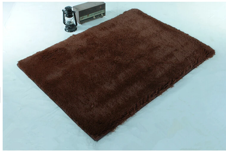 

free shipping 4.5cm thickness 40*60cm Fashion Living Dining Bedroom Car Flokati Shaggy Ivory Rug Anti-skid Carpet Seatmat