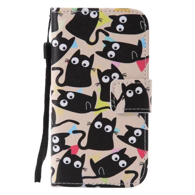 Kitten Кожаный чехол-книжка чехол для samsung Galaxy J1 SM J100H J100F Капа J1Mini J105 милый чехол для J1 J120F С Откидывающейся Крышкой и функцией подставки P06Z - Цвет: Kitten