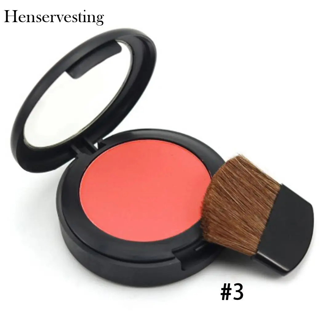 Макияж Для женщин модные матовые уход за кожей лица прессованная пудра румяна