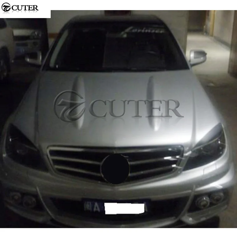 W204 C200 C300 AMG стиль карбоновые колпаки для двигателя авто автомобильный капот Mercedes
