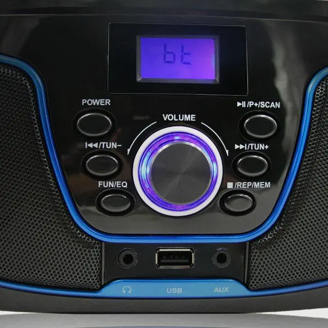 LONPOO CD плеер Bluetooth динамик Boombox AUX USB FM Радио беспроводной стерео портативный