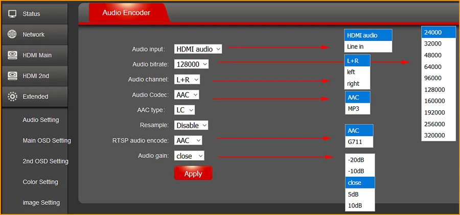 HEVC 1080 P 1080i HD HDMI к RTSP RTMP UDP HLS видео поток кодер IPTV потоковая трансляция в прямом эфире кодировщик H.265 H.264 передатчик