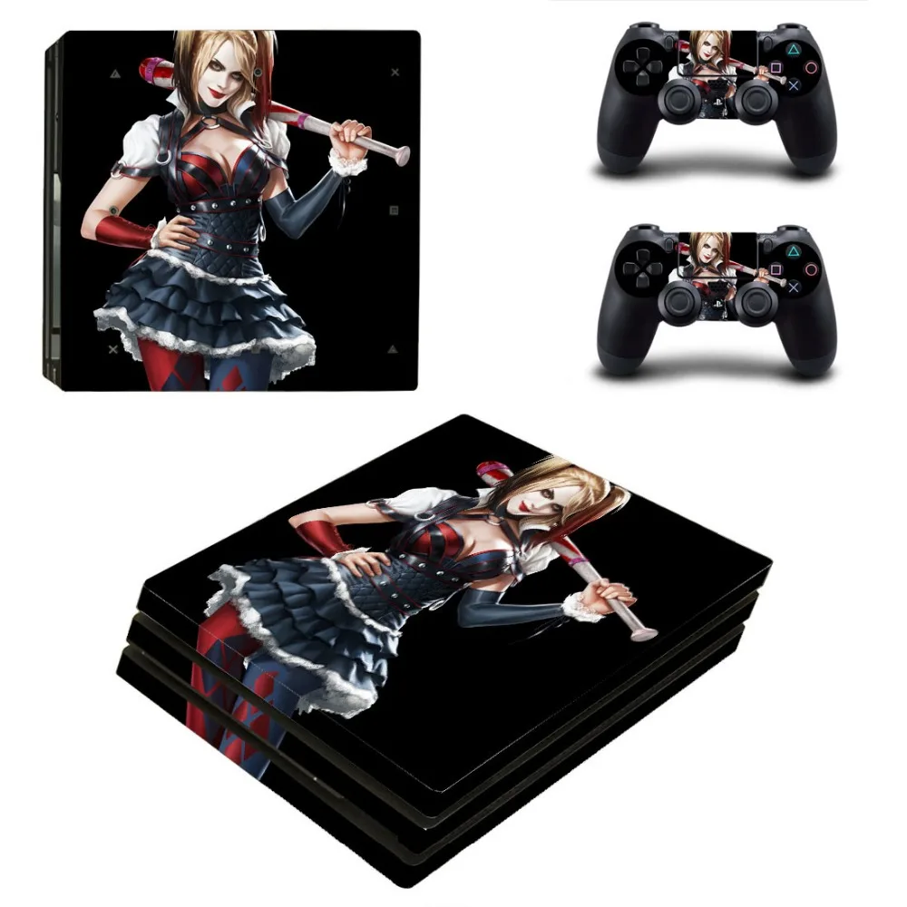 Наклейка на консоль PS4 PRO стикер с изображением клоуна леди Харли Квинна PlayStation 4 Pro