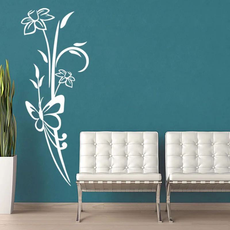 Наклейки Athena цветочный узор виниловые настенные художественные наклейки