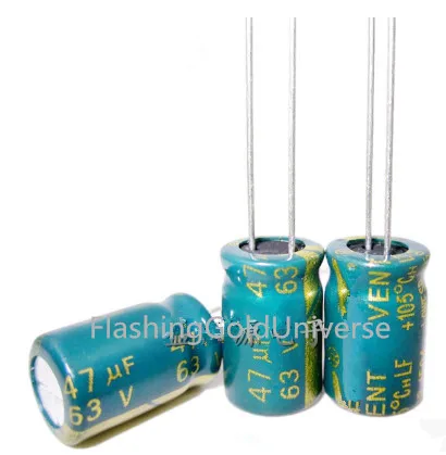 63V 47 uF мкФ электролитические конденсаторы размером: 8*12 6*12|electrolytic capacitors|47uf 63vcapacitor
