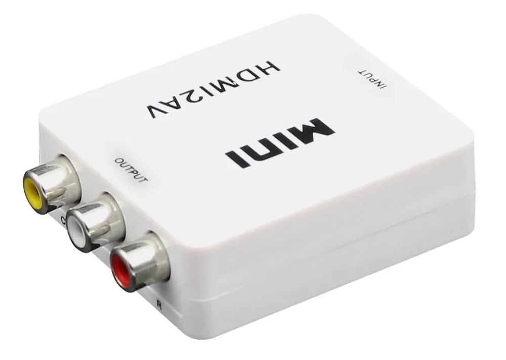 Мини HD Video конвертер Box HDMI в RCA аудио/CVBS L/R видео 480 P 720 P 1080 HDMI2AV Поддержка NTSC PAL Выход HDMI К AV адаптер