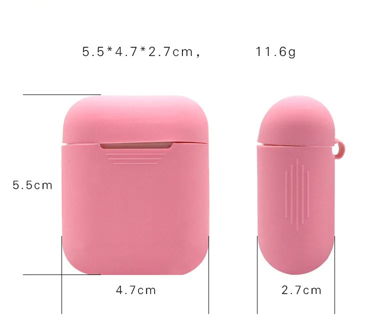 50 шт./лот Силиконовый противоударный защитный чехол для Apple AirPods кожаный