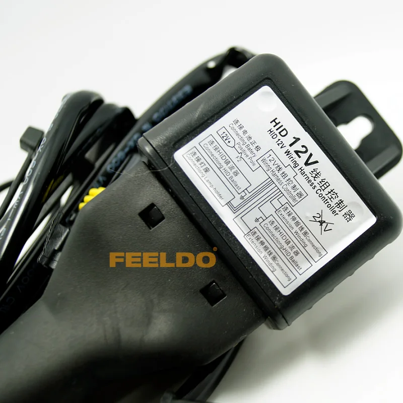 FEELDO 1 шт. 12 в 35 Вт/55 Вт 2в1 H4/HB2/9003 Hi/Lo Bi xenon релейный жгут для HID #4305|Проволока| |