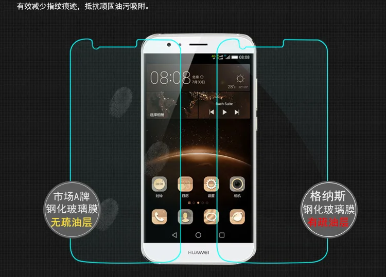 SunDigit Нанометр 9 H 0.26 мм Для Huawei mate 2 mate2 Закаленное Стекло-Экран Протектор Защитная
