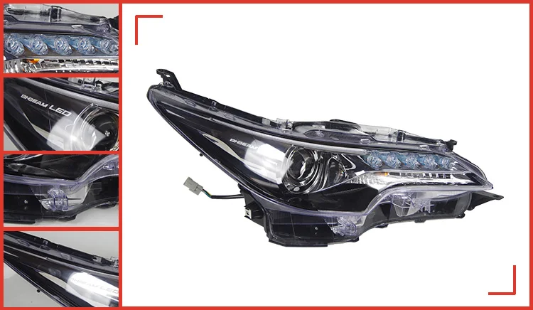 AKD авто стайлинг фары для Toyota Fortuner фары светодиодный ходовые огни Биксеноновые пучки Противотуманные фары с ангельскими глазками Авто уровни