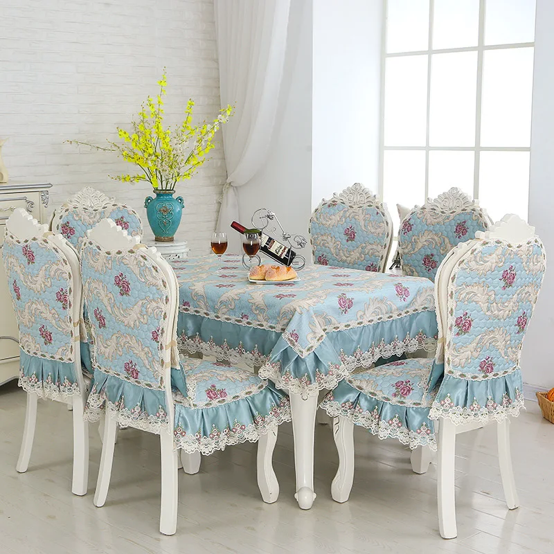 Новая европейская элегантная кружевная скатерть с цветочным принтом для дома