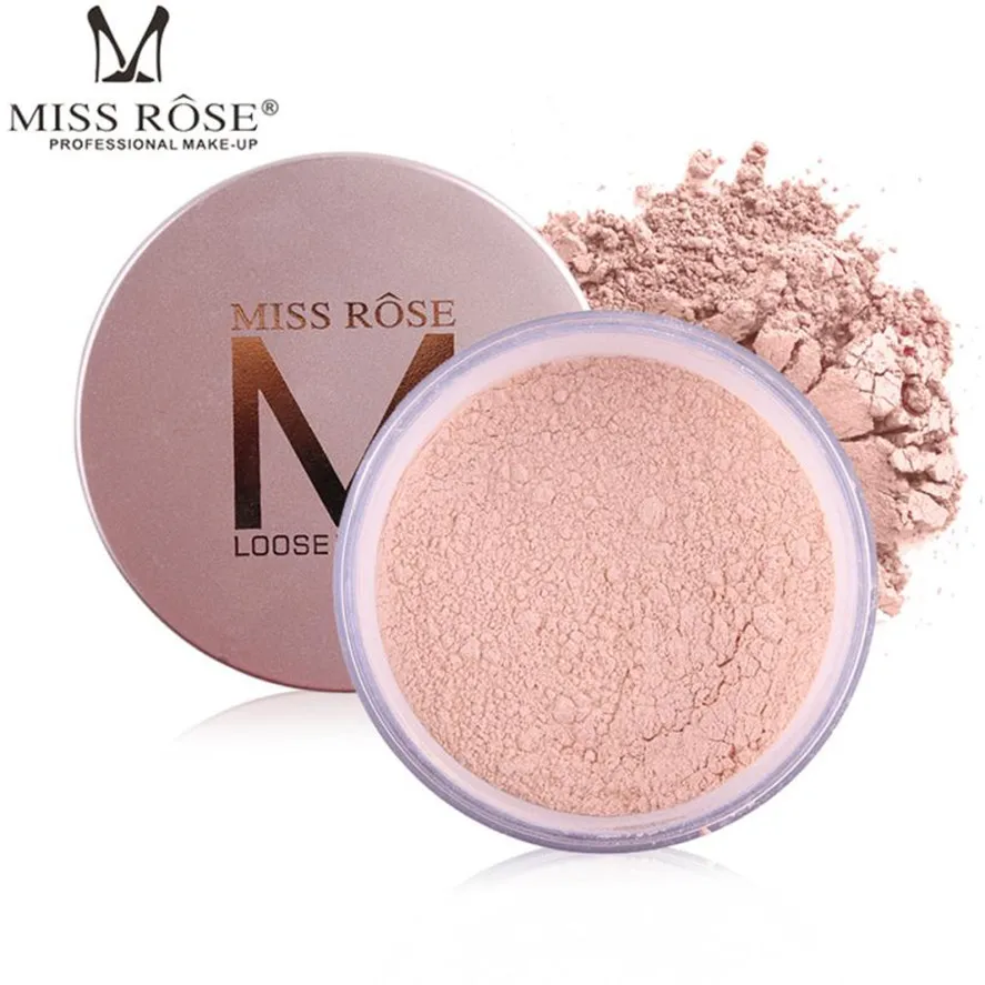 Макияж Рассыпчатая пудра MISS ROSE 1 шт. макияж для лица Рассыпчатая финишная пудра контроль маслом полупрозрачная гладкая основа 35