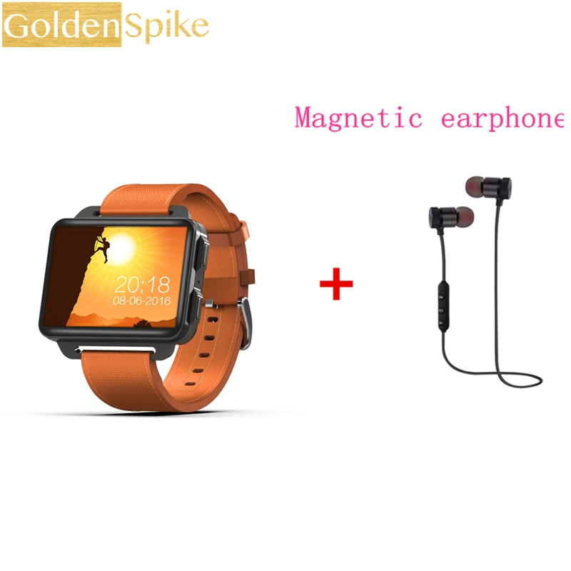 orange add headset DM99 Смарт-часы PK I4 AIR 2,2 дюймов ips 320*240 экран Смарт-часы 3g вызов 1.3MP камера шагомер пульсометр для IOS$ Android - Цвет: orange add headset