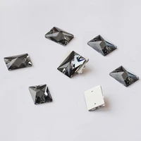 yanruo black diamond 3250 rectangle 13x18 18x25mm sew on rhinestones flat back sewing crystals rhinestones stones garment beads