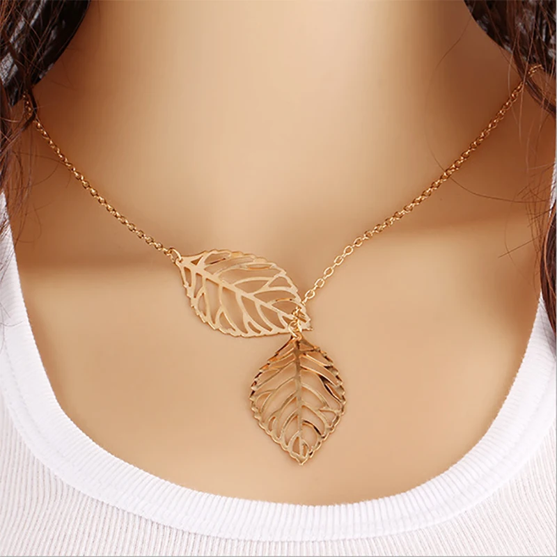 Женский чокер с двойными листьями винтажное ювелирное изделие|fashion jewelry|jewelry