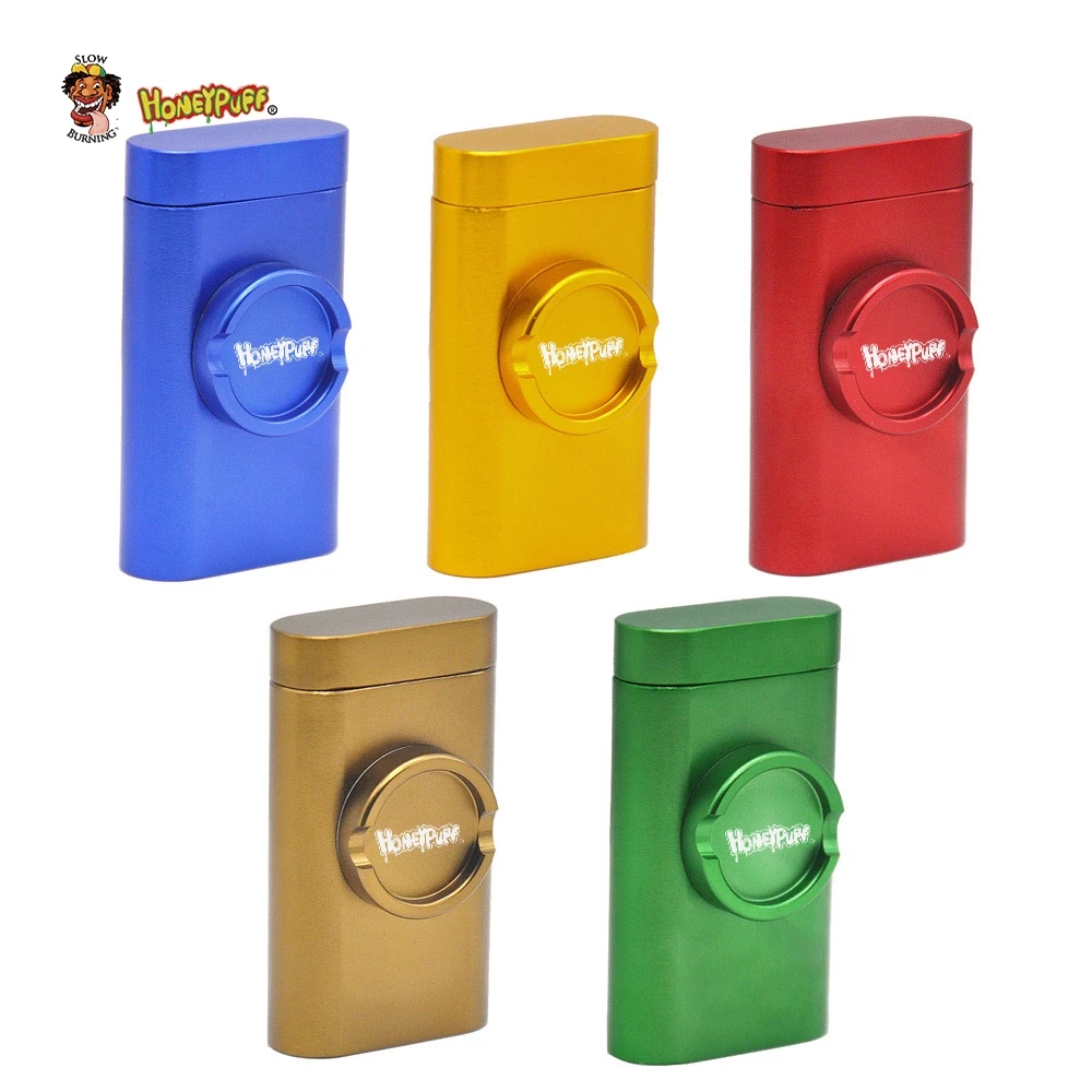 Honeypuff алюминиевый травяной Точильщик Pinch One htter& Dugout чехол для трубы с чехол для хранения курительная трубка все в одном