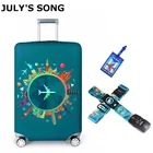 JULY'S SONG эластичный тканевый багаж защитный чехол, подходит для 18-32 дюймов, тележка чемодан чехол пылезащитный чехол Аксессуары для путешествий
