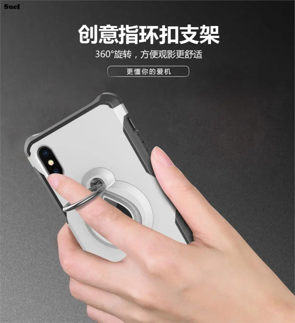 Rotate Ring Case For iPhone X Cover A1865 Funda Phone A1902 Coque iPhoneA1901 Mobile Shell |