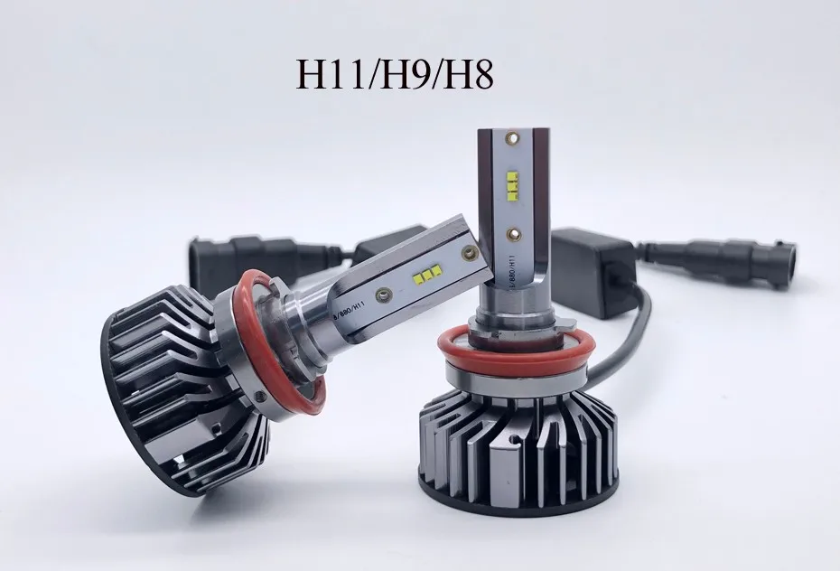 Из 2 предметов 10000LM/комплект 12 В H4 H1 H8 Led H7 6000 К 60 Вт мини Размеры бесшумный вентилятор H3 led 9006 Hb4 9005 Hb3 фары автомобиля лампочки для авто