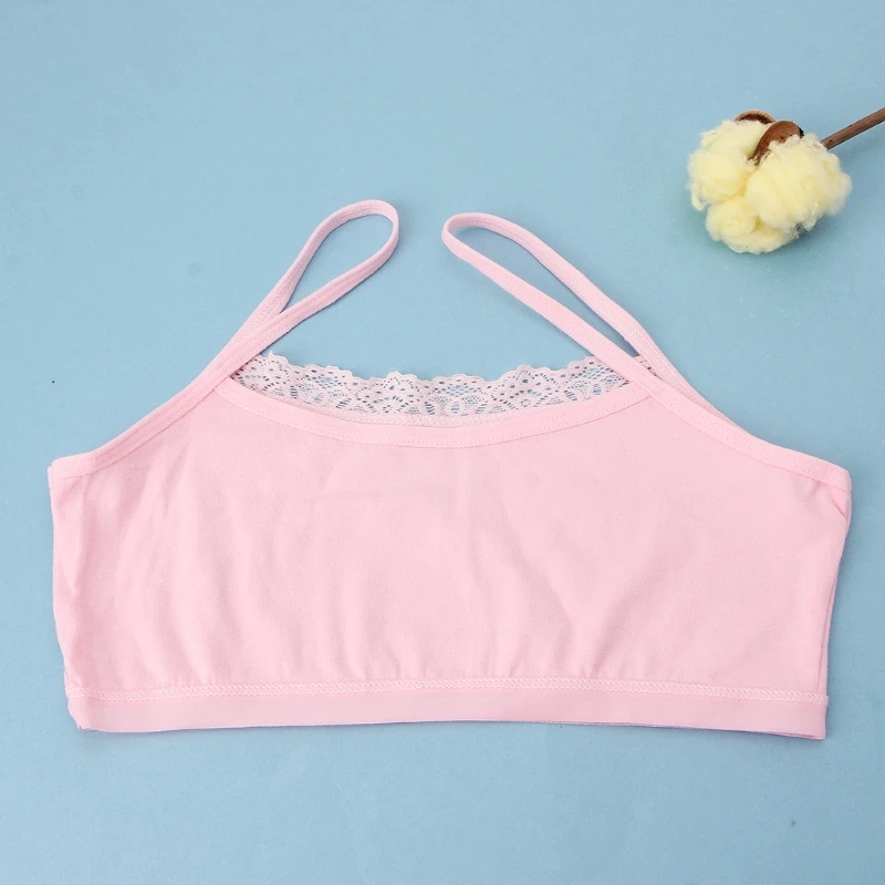 Кружевной хлопковый бюстгальтер для молодых девушек спортивный подростков