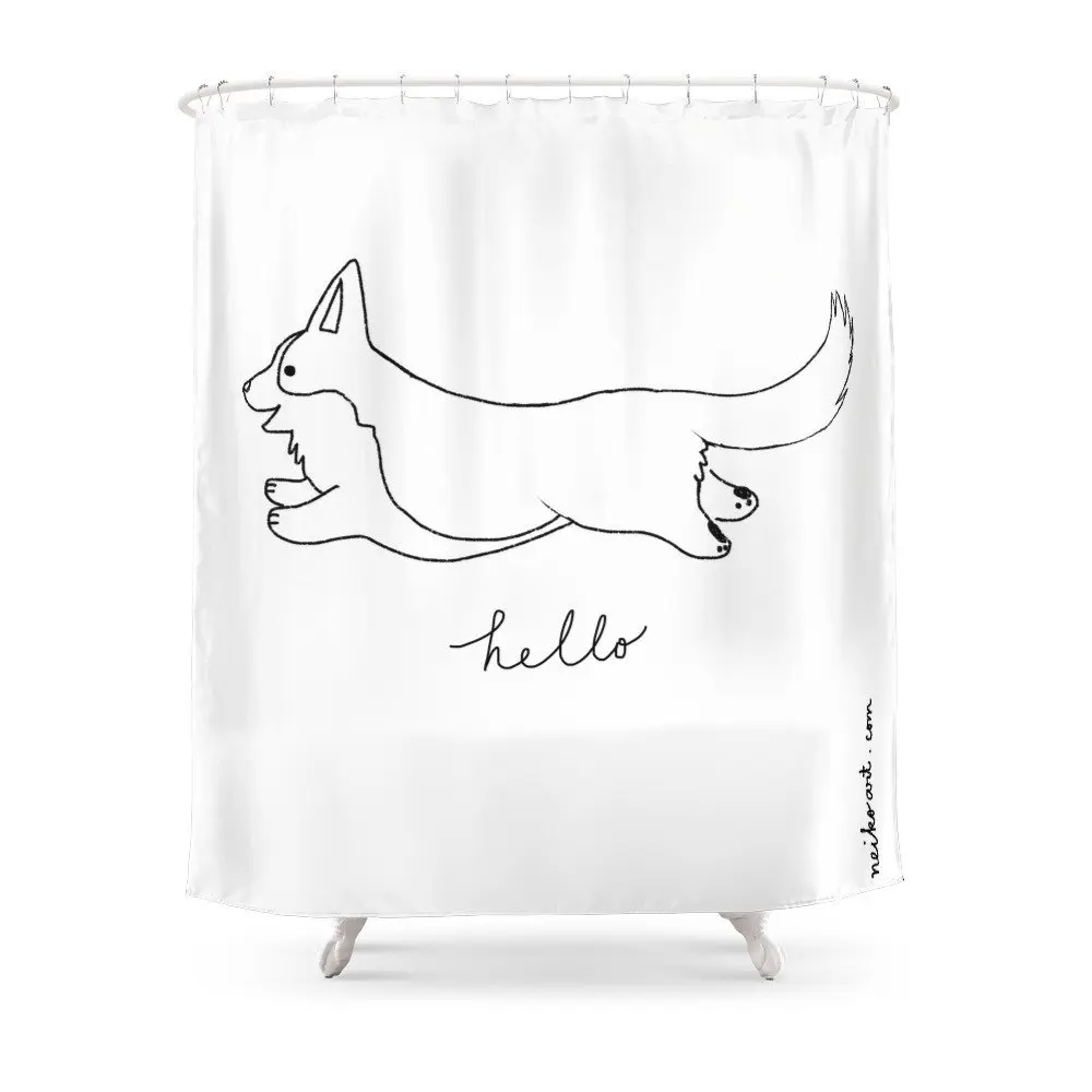 Из изображением собаки породы Вельш корги кардиган Pembroke Corgi с хвостом занавеска